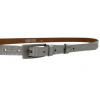 Penny Belts - Jaroměř Dámský kožený opasek stříbrný metal- Penny Belts 90 cm Velikost: 95