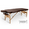 Dřevěné masážní lehátko TANDEM Profi W2D (195x70cm, 3 barvy, nosnost: 270kg) - krémová