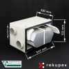 RECUBOX® OPEN RX 02/200 (vyjmutelný rekuperační výměník v opláštění, rekuperační box, rekuperace vzduchu, rekuperační jednotka)