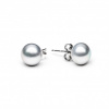 Perlové náušnice – šedé přírodní perly 8,5-9 mm