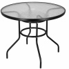 Zahradní stolek 90 cm, černý SPRINGOS BISTRO