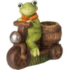 Progarden Květináč keramický žába na motocyklu