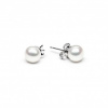 Perlové náušnice – bílé přírodní perly 6,5-7 mm