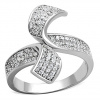 Stříbrný, rhodiovaný dámský prsten s Cubic Zirconia Stříbro 925 - Pamela (Dámský stříbrný, rhodiovaný prsten s CZ krystaly)