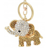 Přívěsek na kabelku, klíčenka Slůně se zlatými kamínky (Dárky se slonem, sloni)
