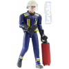 BRUDER 60100 Figurka hasič 11cm set s doplňky plast - 42424