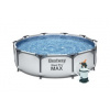 Bazén Bestway s konstrukcí 3,05 x 0,76 m světle šedý s pískovou filtrací 2m3/hod