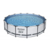 Nadzemní bazén kulatý Steel Pro MAX kartušová filtrace schůdky plachta průměr 4,57mx1,07m Bestway 56488
