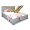 INTENA Vysoká čalouněná postel s úložným prostorem CASIOPEA Rozměr matrace: 180x200 cm, Výběr matrace: Matrace Visco Bamboo, Výběr čalounění: Mikroplyš šedá GJ