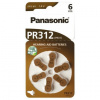 Panasonic PR312 (PR41) 6ks / Baterie do naslouchadel / 1.4V / 160 mAh / ZnAir (PZA003)