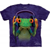 Tričko 3D potisk - DJ Peace, žába, sluchátka - The Mountain (Exkluzivní T-shirt s 3D potiskem, výrobce The Mountain Adult, country USA. Nejkvalitnější materiál a tisk, 100% bavlněné. Pro milovníky div