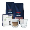 SET DeLonghi: Káva Kimbo Prestige 1kg + Kimbo Classic 1kg + EcoDecalk mini + Skleničky na cappuccino