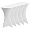Yakimz 5x návleky na barové stoly napínací návleky na bistro stoly, velikost/barva:sada 5 Ø80 cm / bílá