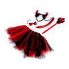 Karnevalový kostým - čertice Varianta: červená černá, Balení: 1 sada