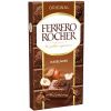 Ferrero Rocher Tafel Original 90g (Plněná mléčná čokoláda (59 %) s lískooříškovým krémem (38 %) a kousky lískových oříšků.)