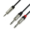 Adam Hall Cables K4 YWPP 0600 - Audiokabel REAN 3,5 mm Klinke stereo auf 2 x 6,3