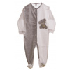 Overal kojenecký na spaní MKcool KO2006 bílý 86 (Overal dlouhý rukáv/nohavice medvídek/srdíčko bílý)