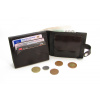 Kožená dokladovka POLICIE s mincovkou, klopou a přihrádkou na bankovky - Testa di Moro
