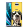Zadní obal pro mobil Sony Xperia 10 - HEAD CASE - Srandovní zvířátka pejsek DJ Dalmatin (Plastový kryt, obal, pouzdro na mobil Sony Xperia 10 - Dalmatin a sluchátka)