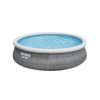 Bestway Nadzemní bazén kruhový Fast Set, kartušová filtrace, schůdky, plachta, průměr 4,57m, výška 1,07m