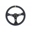 NRG sportovní volant Deep dish 350 mm v koženém provedení černá s označením středu volantu
