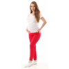 Gregx těhotenské kalhoty tepláky Vigo s kapsami červené