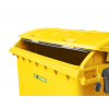 Kontejner 1100 l plastový DOPNER, žlutý Typ víka: Plné víko