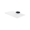 Polička do koupelny na mobil a drobnosti skleněná, sklo bílé extra čiré matné, černý úchyt, 20 cm NIMCO KIBO černá Ki-14091B-1U-20-90