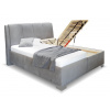 INTENA Vysoká čalouněná postel s úložným prostorem GUVERNÉR Rozměr matrace: 160x200 cm, Výběr matrace: Matrace Visco Bamboo, Výběr čalounění: Mikroplyš světlá JK