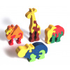 Dřevěné puzzle - ZOO zvířátka - Vkládačka, skládačka z masivu - didaktické a motorické hračky - FAUNA