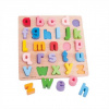 Bigjigs Toys Dřevěná motorická vzdělávací hračka Abeceda malá písmena