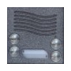 4FN23098.2 Tesla - KARAT 2-BUS Modul zvonkové tablo elektrický vrátný 2 tlačítka stříbrný