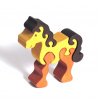 Dřevěné puzzle - KONÍK, KŮŇ HNĚDÝ - Vkládačka, skládačka z masivu - didaktické a motorické hračky - FAUNA