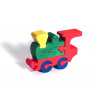 Dřevěné puzzle - MAŠINKA, LOKOMOTIVA - Vkládačka, skládačka z masivu - didaktické a motorické hračky - FAUNA