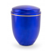 Pohřební Hlíníková urna na popel, h-klasik, hliník-modrá, bez štítku, bez výzdoby
