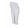 Be MaaMaa Těhotenské 3/4 kalhoty s elastickým pásem - bílé, vel. M - XXL (44)