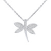 Stříbrný náhrdelník s přívěskem vážky Furia s Brilliance Zirconia dámský i dětský QR85PS