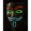 RAVEON Svítící maska Anonymous Vendeta | Multicolor