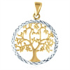 GEMMAX Jewelry Kulatý zlatý přívěsek Strom života - gravírovaný, žluto-bílé zlato GUPCN-22101 + ZDARMA: Dárkové balení