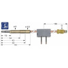 107864Termočlánek M9x1 L 600mm zástrčka ø 6,0 (6,5) mm s přerušovačem pájený spoj SIT