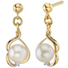 Eppi Zlaté perlové náušnice se zirkony Megan E41675