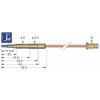 102660Termočlánek M9x1 L 1500mm zástrčka ø 6,0 (6,5) mm pohliníkovaný hrot SIT