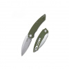 Kubey KU333E Leaf Green kapesní nůž 7,6 cm, zelená, G10, spona