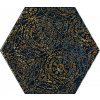 Paradyz Hexagon skleněný Urban Colours Blue dekor A 19,8x17,1 cm