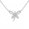 SILVEGO Stříbrný náhrdelník s přívěskem vážky Partia s Brilliance Zirconia dámský i dětský QR21PS