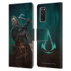 Pouzdro HEAD CASE pro mobil Samsung Galaxy S20 / S20 5G - Assassins Creed Valhala žena Eivor modré pozadí (Otevírací obal, kryt na mobil Samsung Galaxy S20 / S20 5G Valhala - žena seveřanka Eivor)