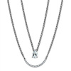 Stříbrný, rhodiovaný náhrdelník s Cubic Zirconia Stříbro 925 - Isabella (Dámský stříbrný, rhodiovaný náhrdelník s CZ krystaly )