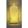 Led svíčka QiiM TK2484-2 na baterie, transparentní (Diodová svíčka, svíce bateriová na 3x AG10)