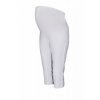 Be MaaMaa Be MaaMaa Těhotenské 3/4 kalhoty s elastickým pásem - bílé, vel. M - XL (42)