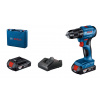 Bosch GSR 185-LI Professional, 2× 18V 2,0 Ah, v plastovém kufru